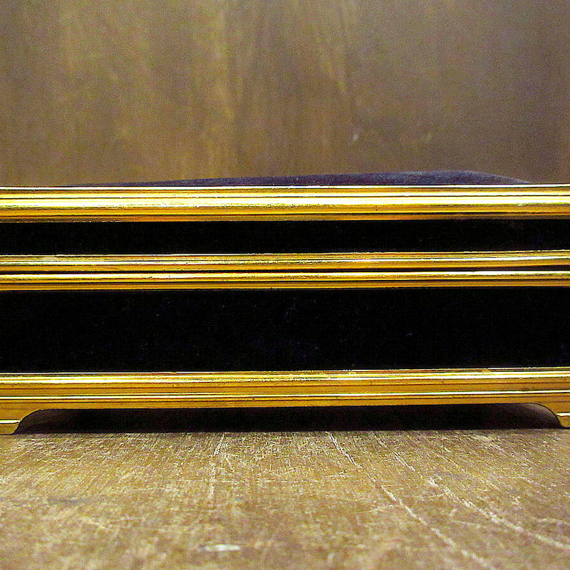 ビンテージ ○ベロアミラー付きジュエリーボックス○220926k1-bxs