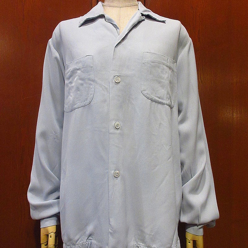 ビンテージ50's○Strad-O-Gabレーヨンループカラー長袖シャツ ビンテージ50's○Strad-O-Gabレーヨンループカラー長袖シャツ