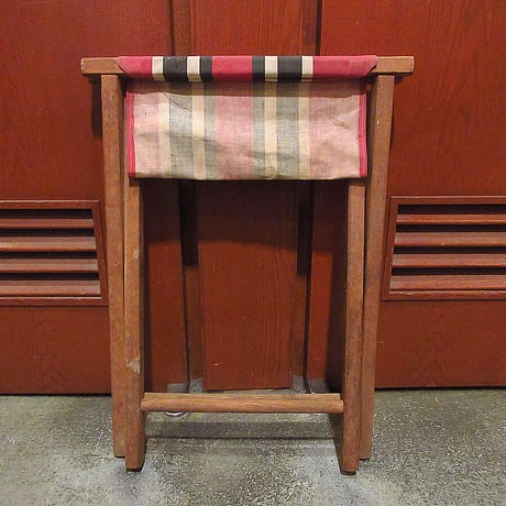 ビンテージ~70's●ストライプアウトドアフォールディングチェア●210711r8-chr折り畳み椅子イスキャンプ雑貨