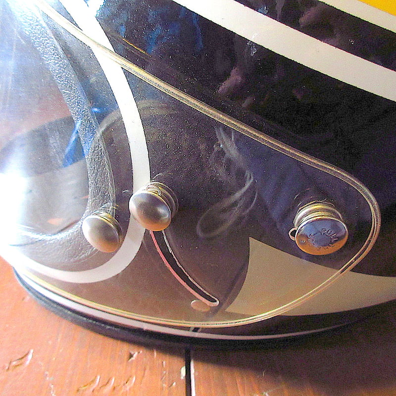 ビンテージ70's○DEADSTOCK FURY 500フルフェイスヘルメット白×黄色×黒