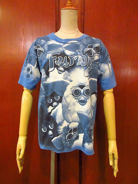 ビンテージ90's○Furby総柄プリントTシャツ Size XL○200619s1-m-ts...