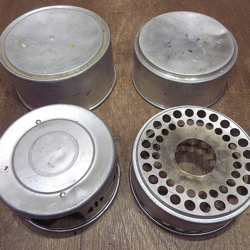 SiGG アルミ製クッカーセットフライパン付　(svea123) ビンテージ○SIGGアルミクッカーset of 4○231221j4-otdeqp