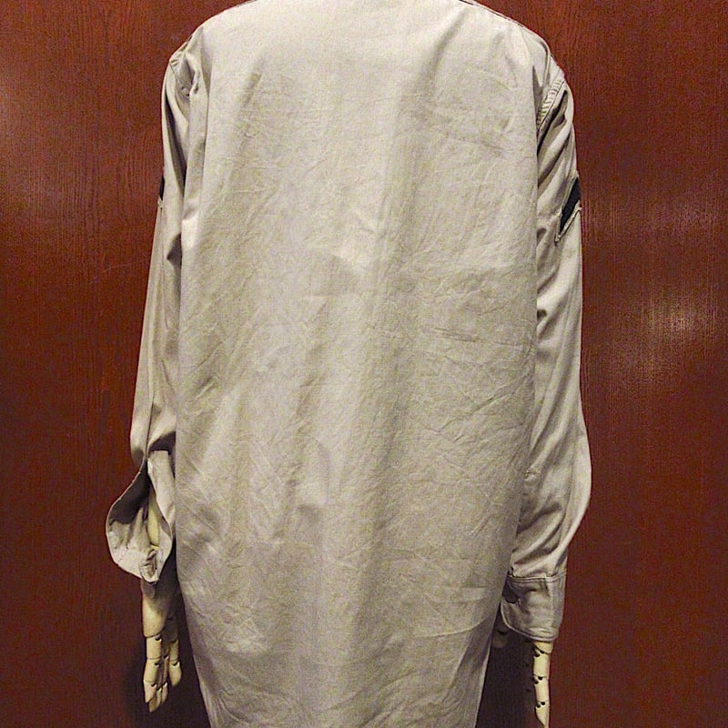 ビンテージ60's○U.S.ARMYコットンポプリン長袖シャツカーキsize 15 x