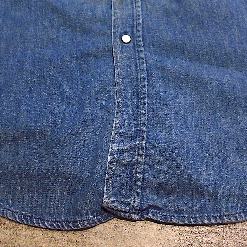 ビンテージ60's○Wrangler 27MWデニムウエスタンシャツsize 16 1/2-3...