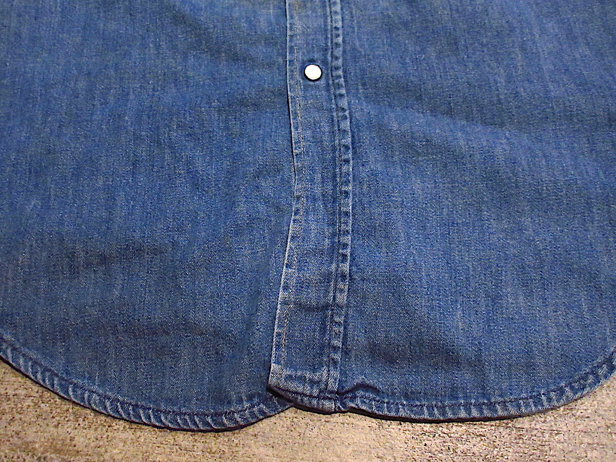 ビンテージ60's○Wrangler 27MWデニムウエスタンシャツsize 16 1/2-3