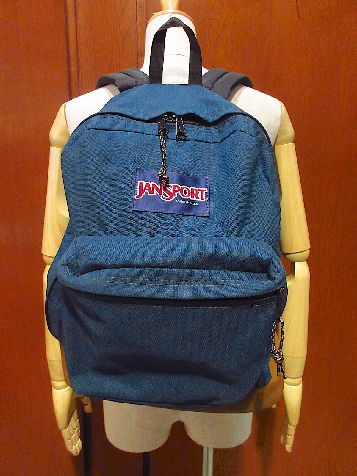 MADE IN U.S.A JANSPORTボトムレザーバックパック 紺○220507r8-b