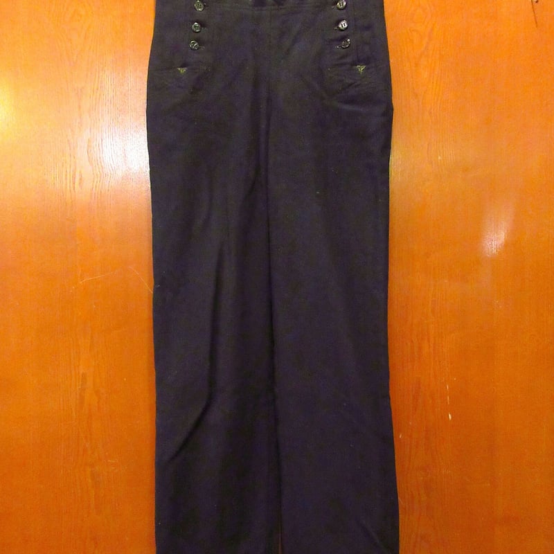 ビンテージ10's20's○U.S.NAVY ウールセーラーパンツ W75cm