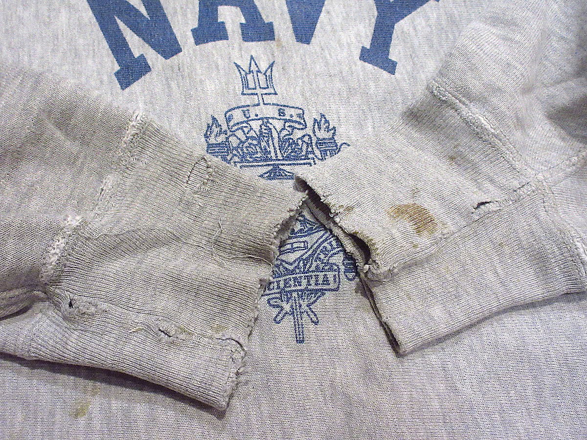 ビンテージ70's○Champion NAVY染み込みプリントリバース ビンテージ70's○Champion NAVY染み込みプリントリバース