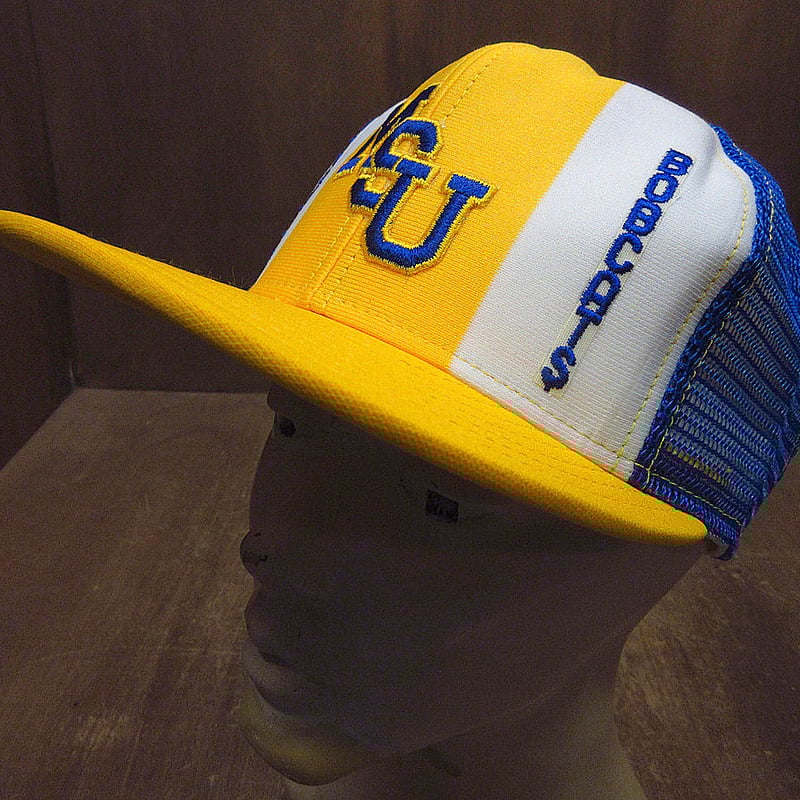 ビンテージ70's80's○DEADSTOCK MSUカレッジスナップバック