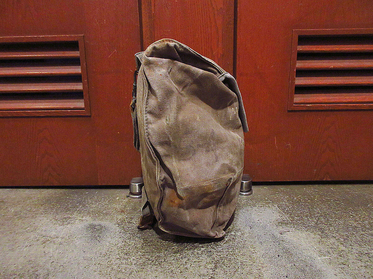 ビンテージ50's○U.S.NAVY ND MARK Vガスマスクバッグ○210720s5-b