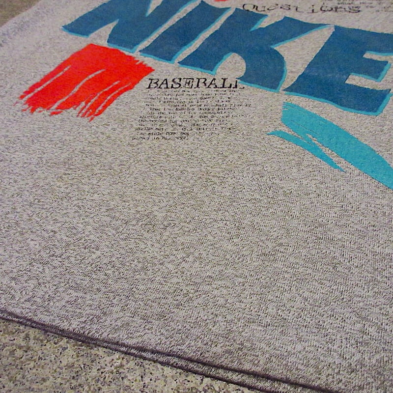 ビンテージ80's○DEADSTOCK NIKE紺タグボーイズ両面プリントT ビンテージ80's○DEADSTOCK NIKE紺タグボーイズ両面プリントT