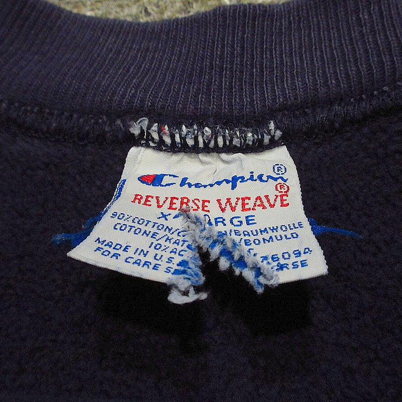 ビンテージ90's○Champion VIRGINIAリバースウィーブスウェット紺XL