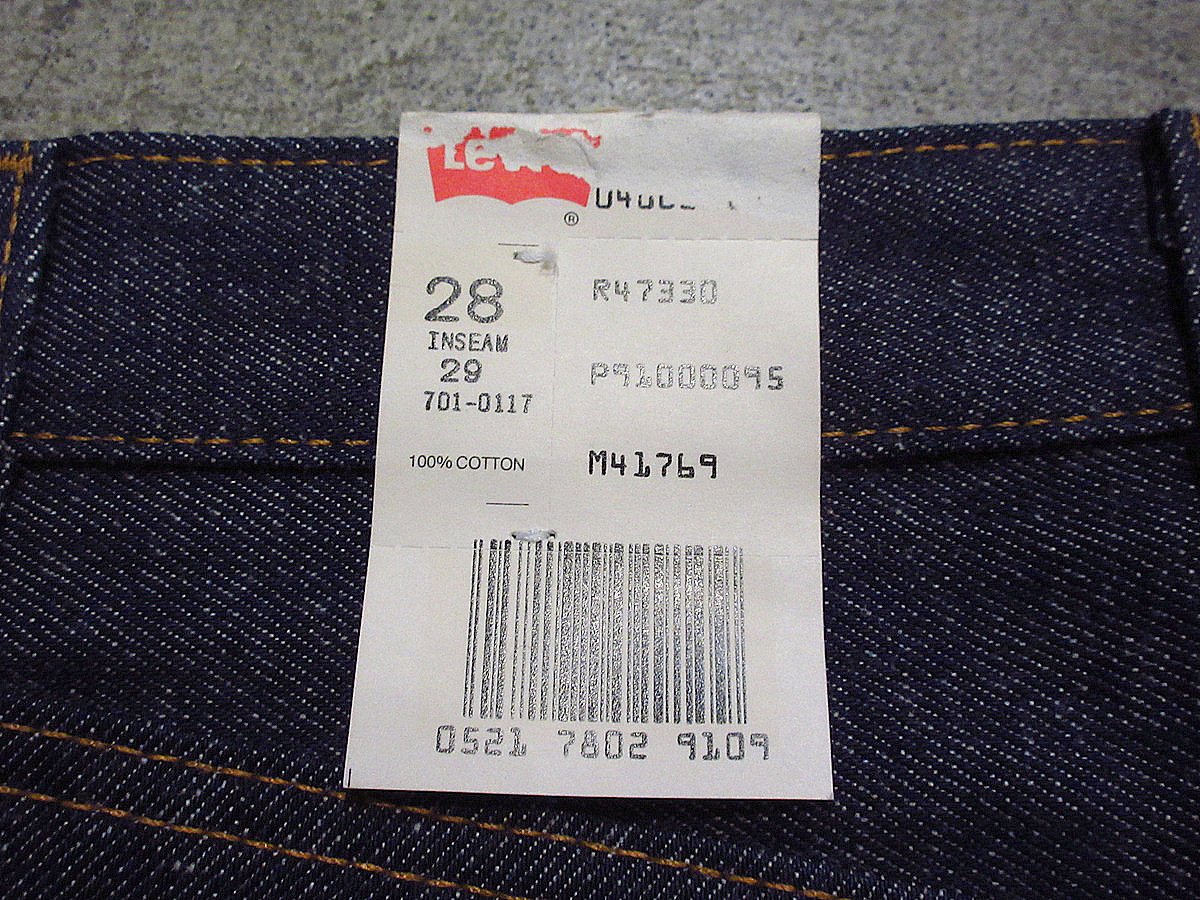 ビンテージ80's○DEADSTOCK Levi's 701表記W28 L29○240228i ビンテージ80's○DEADSTOCK Levi's 701表記W28 L29○240228i