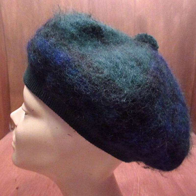 ビンテージ○MADE IN GREAT BRITAINモヘアベレー帽○201005n1-m-c