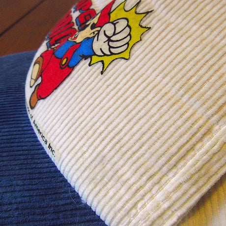 ビンテージ80’s●DEADSTOCK Nintendo SUPER MARIO BROSコーデュロイスナップバックキャップ●240614k5-m-cp-bbマリオ任天堂