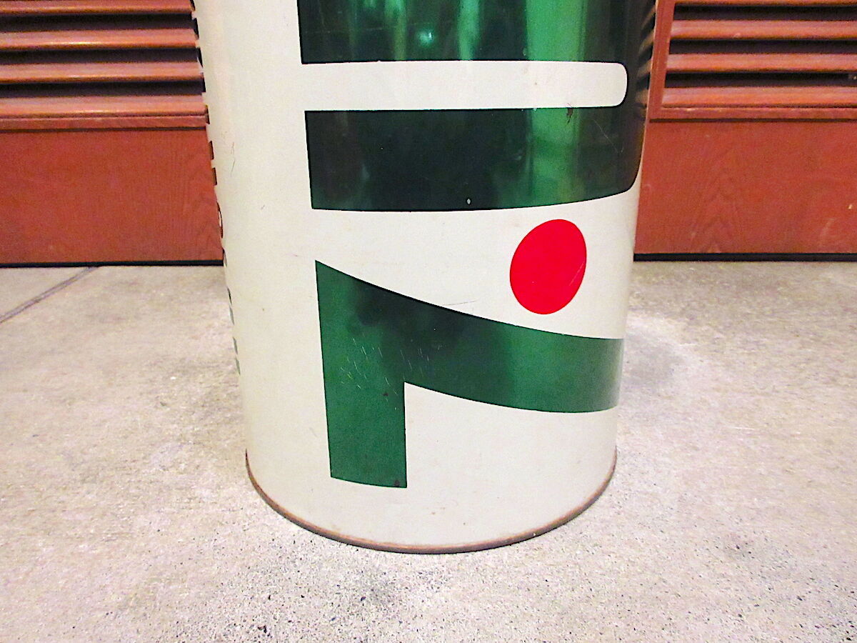 ビンテージ70's○7UPトラッシュ缶○211025r9-otclctゴミ箱インテリア