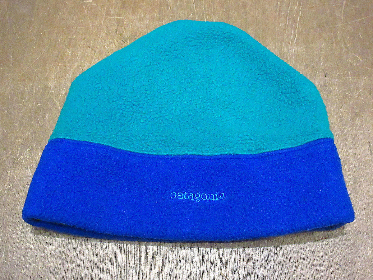 Patagonia パタゴニア ビンテージ フリースキャップ キッズ ビンテージ90's○Patagoniaキッズツートーンフリースキャップ