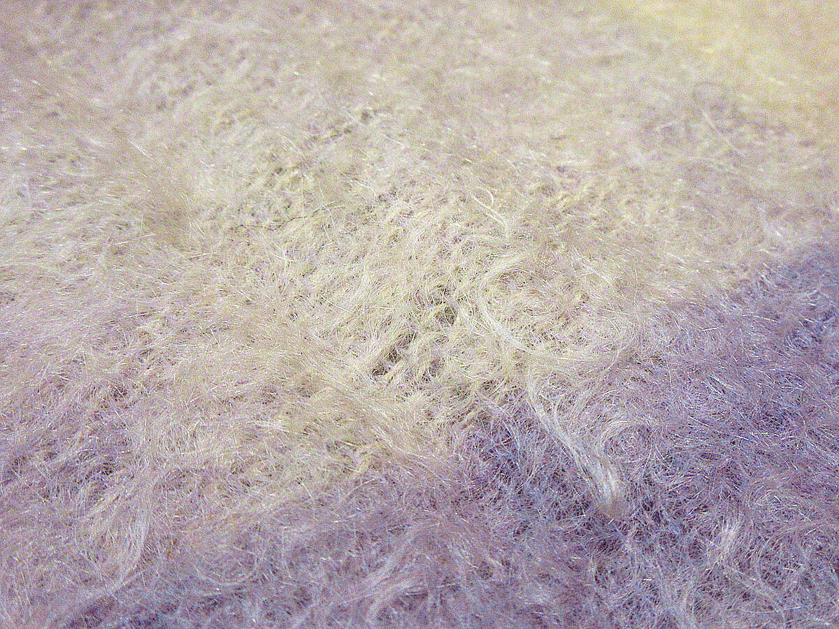 ビンテージ70's○チェックモヘアブランケットsize 約103cm×約92cm