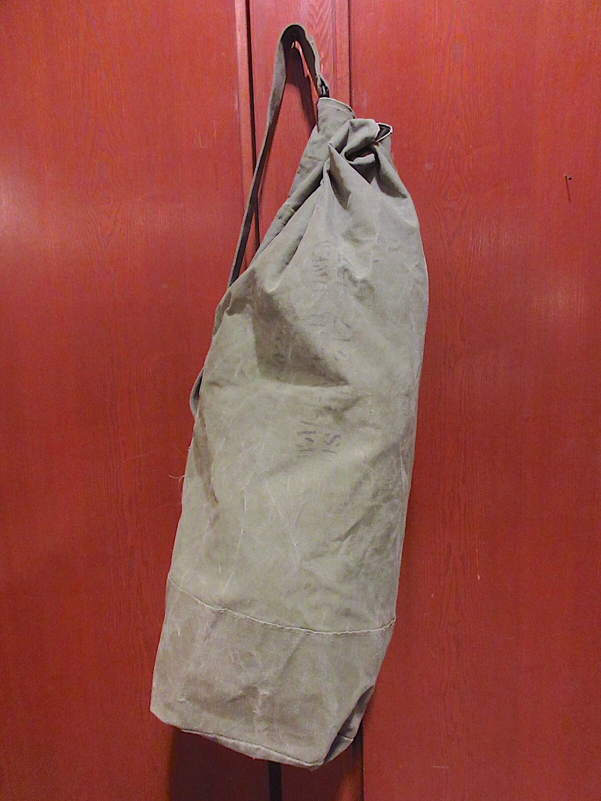 ビンテージ50's○ステンシル入りミリタリーキャンバスダッフル