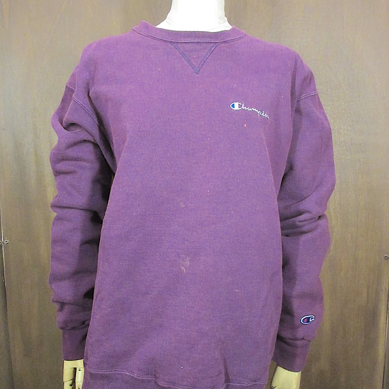 ビンテージ90's○Champion前Vスウェット紫size L○241107z3-m-sws
