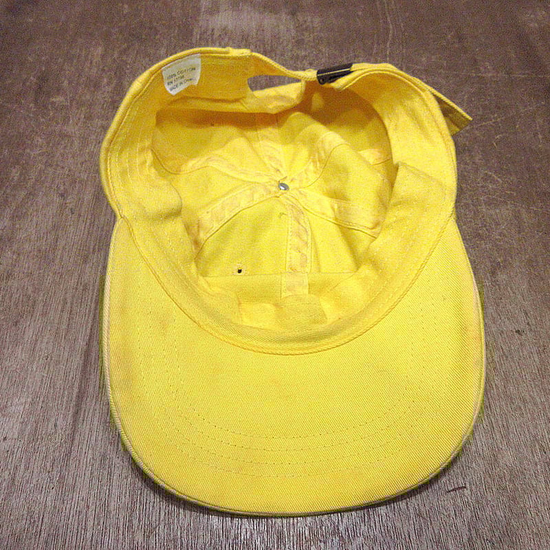 ビンテージ90's○コットン6パネルキャップ黄色○231028j1-m-cp
