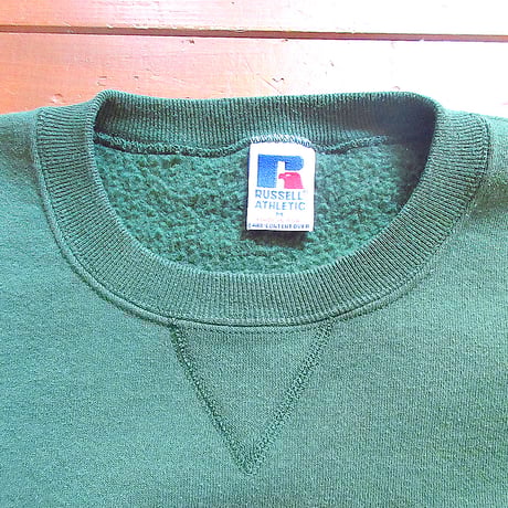 ビンテージ90’s●RUSSELL前Vグリーンベイパッカーズスウェット緑size M●250124k2-m-sws 1990sラッセルNFLフットボールアメフト古着