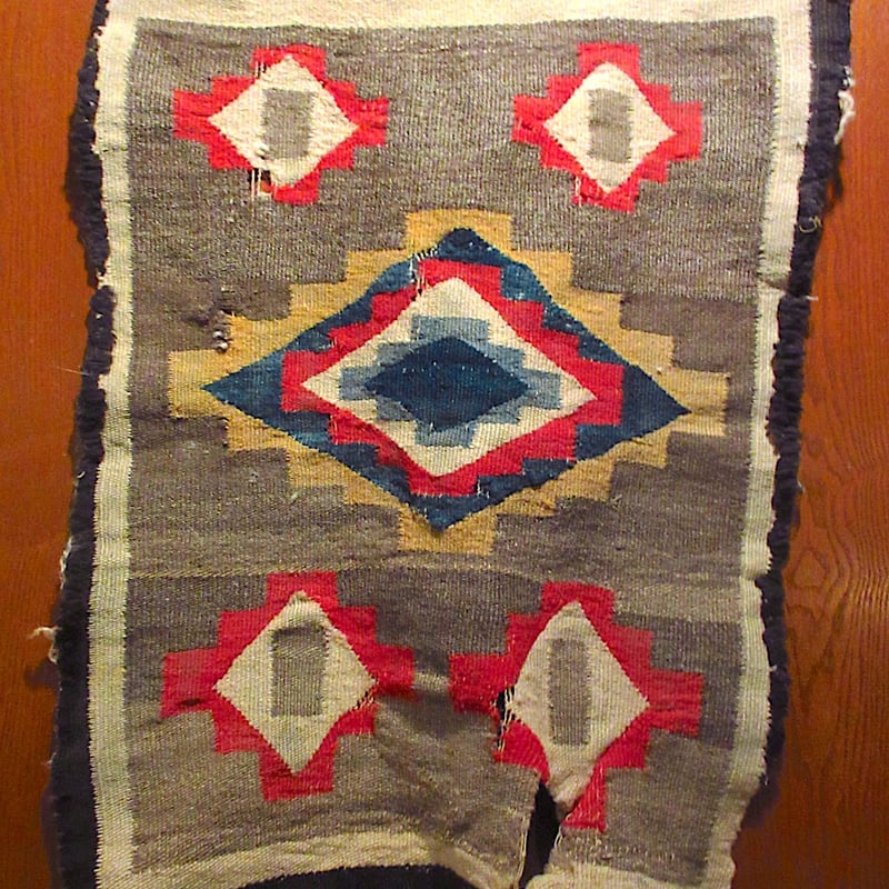 ビンテージ~40's○ウールナバホラグ約70cm × 約53cm○240922m1