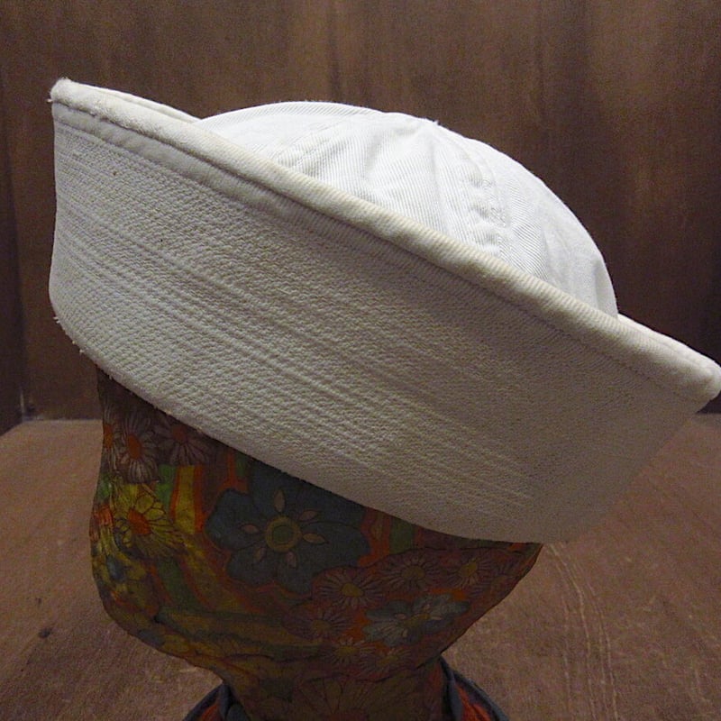 ビンテージ40's○U.S.NAVYステンシル入りセーラーハット○220410i3-m