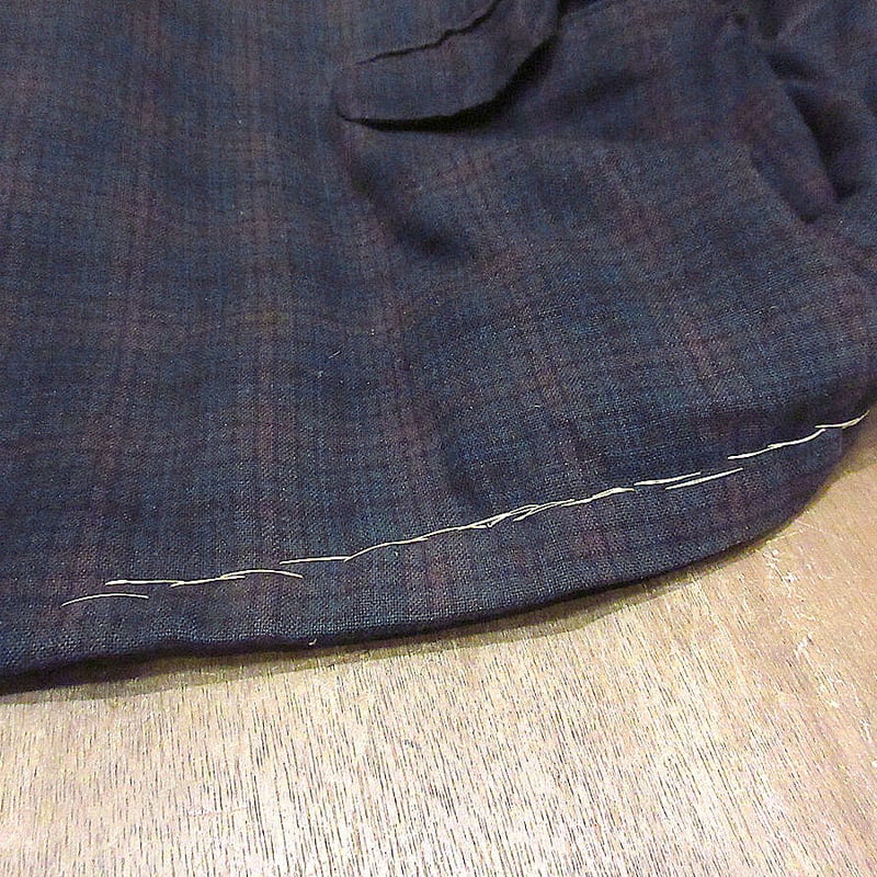 ビンテージ50's○CURLEE CLOTHESチェックウール3Bテーラードジャケット