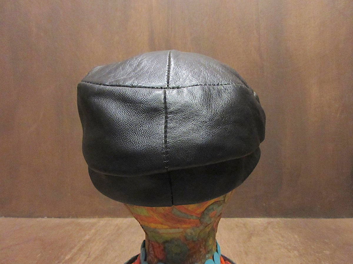 ビンテージ~70's○レディースレザーキャスケット黒○250903z5-w