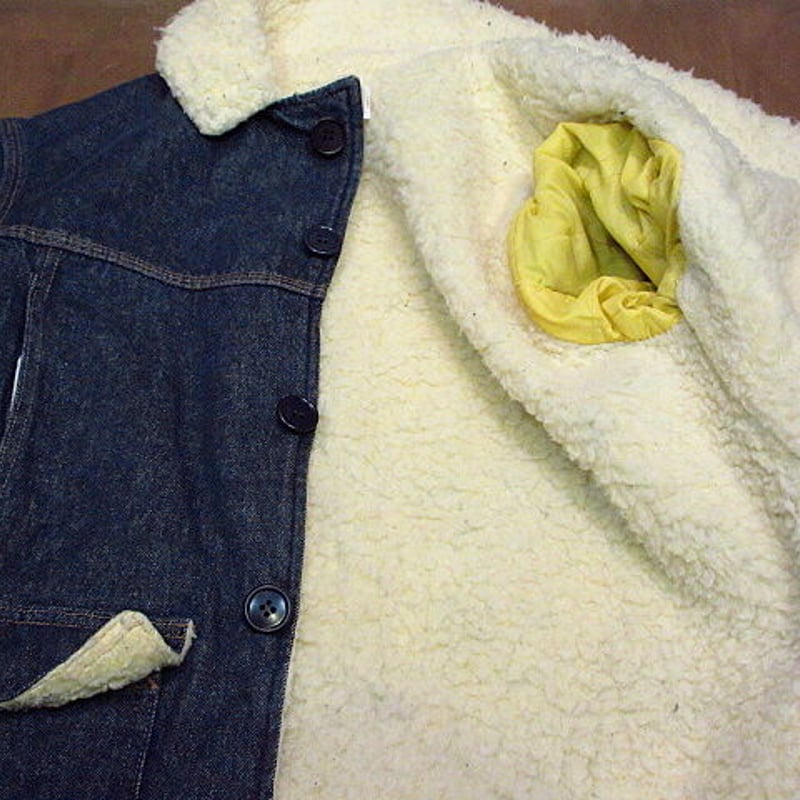 モンゴメリーワード MONTGOMERYWARD 裏地ボアジャケット 70s ビンテージ70's○MONTGOMERY WARD 裏地ボアデニムジャケット○201028n2