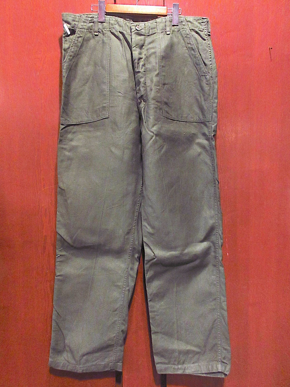 ビンテージ60's○U.S.ARMYボタンフライコットンサテンベイカーパンツ