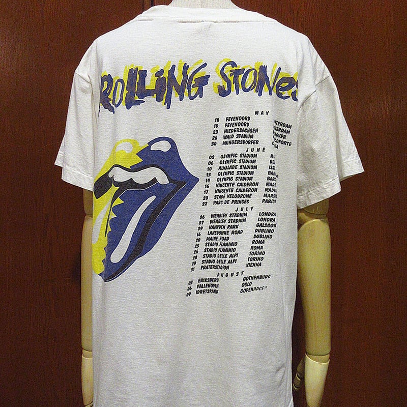 ビンテージ90's○THE ROLLING STONES 1990年ツアーTシャツsize X