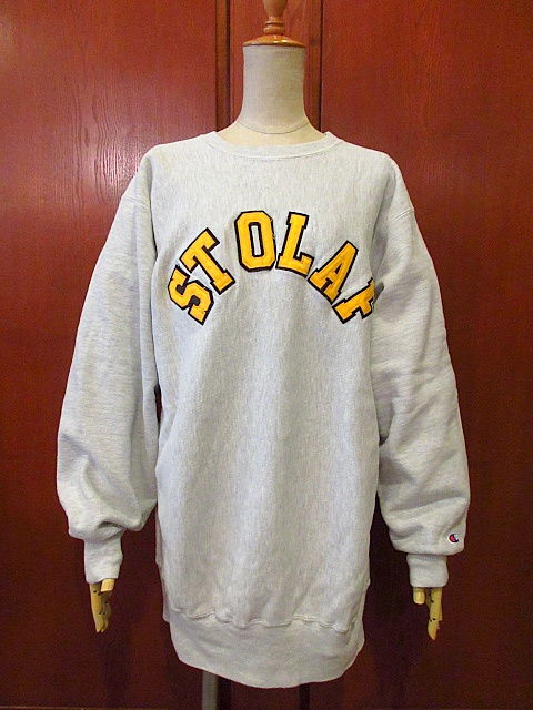 ま*る様 チャンピオンリバースウィーブスウェットUSA ST.OLAF COLL ビンテージ90's○Championリバースウィーブ ST OLAFスウェット