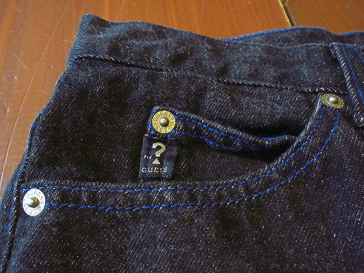 ビンテージ90's00's○GUESS JEANSデニムジャケット&パンツ黒○241027j7