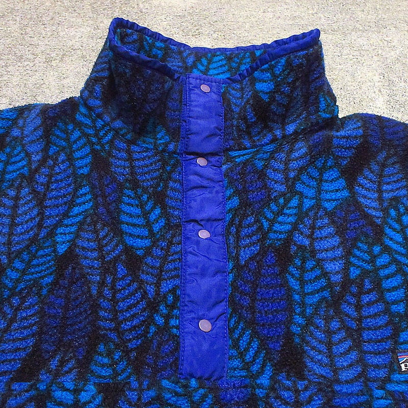ビンテージ90's○Patagoniaリーフ総柄フリーススナップT size M ビンテージ90's○Patagoniaリーフ総柄フリーススナップT size M