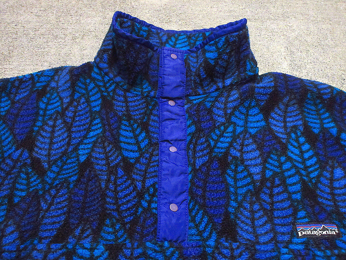 ビンテージ90's○Patagoniaリーフ総柄フリーススナップT size M ビンテージ90's○Patagoniaリーフ総柄フリーススナップT size M
