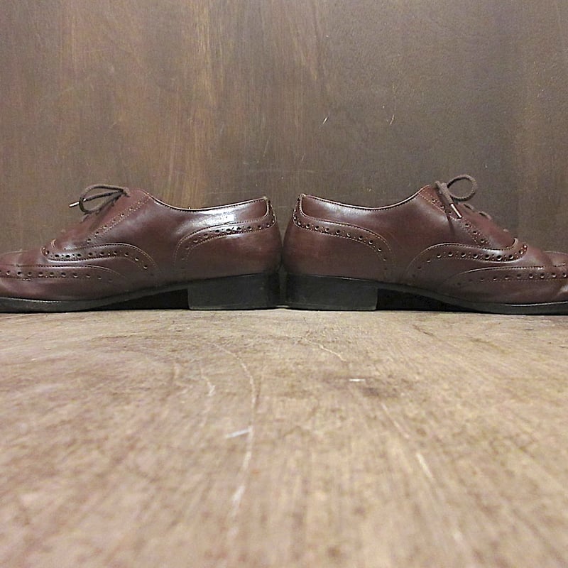 ビンテージ○NUNN-BUSHレザーウイングチップシューズ茶size 9 1/2