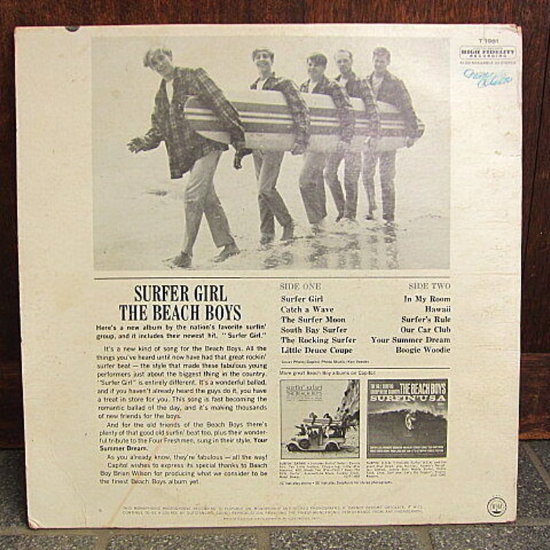 米LP Beach Boys Surfer Girl T1981 CAPITOL /00260 The Beach Boys – Surfer Girl – Vinyl (Scranton Pressing, LP