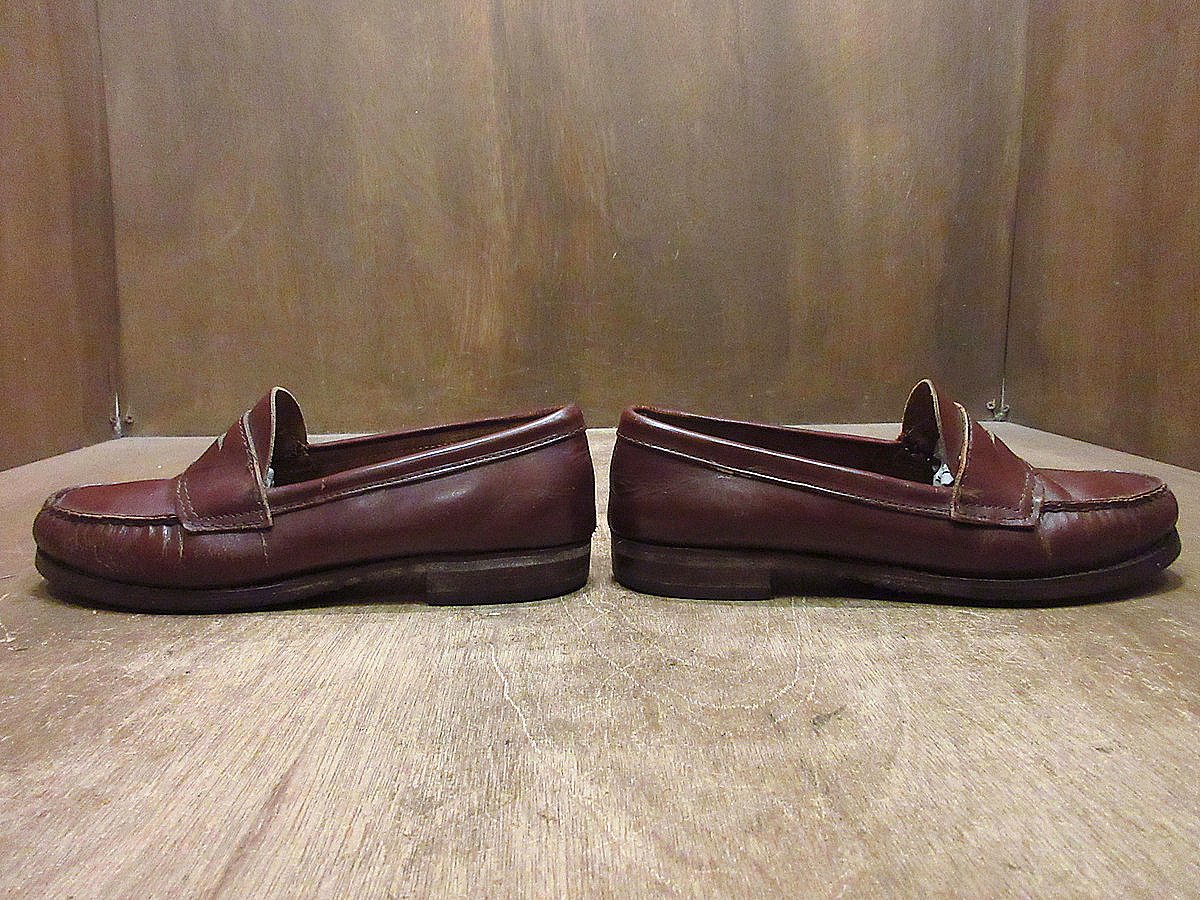 ビンテージ○G.H.BASS & CO WEEJUNSレディースペニーローファー茶size 7