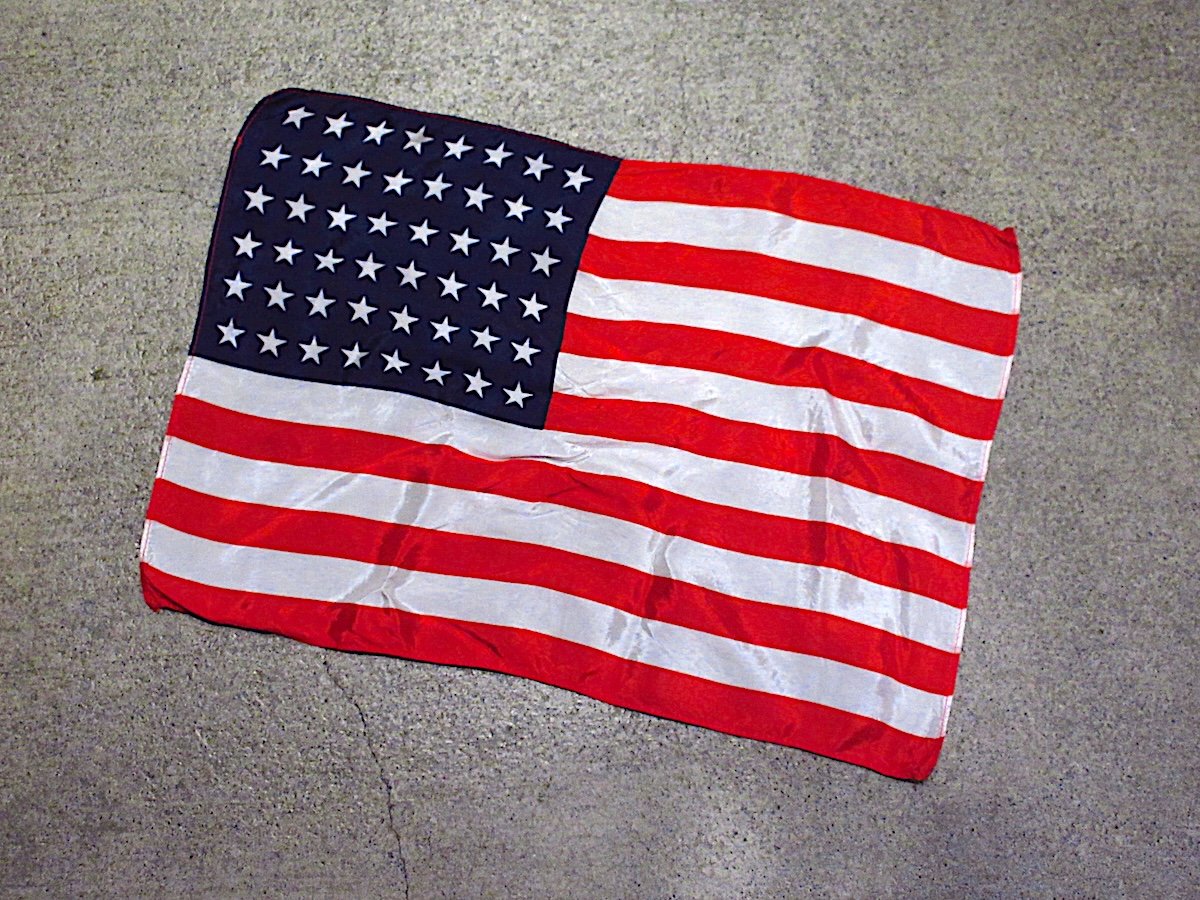 ビンテージ40's50's○48星アメリカ星条旗size 約29.5cm×約42cm○2512