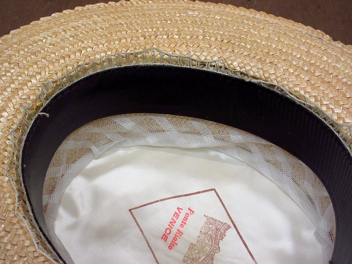 ビンテージ60's○Ponte Rialto VENICE ボーターハット○210526n7- ビンテージ60's○Ponte Rialto VENICE ボーターハット○210526n7-