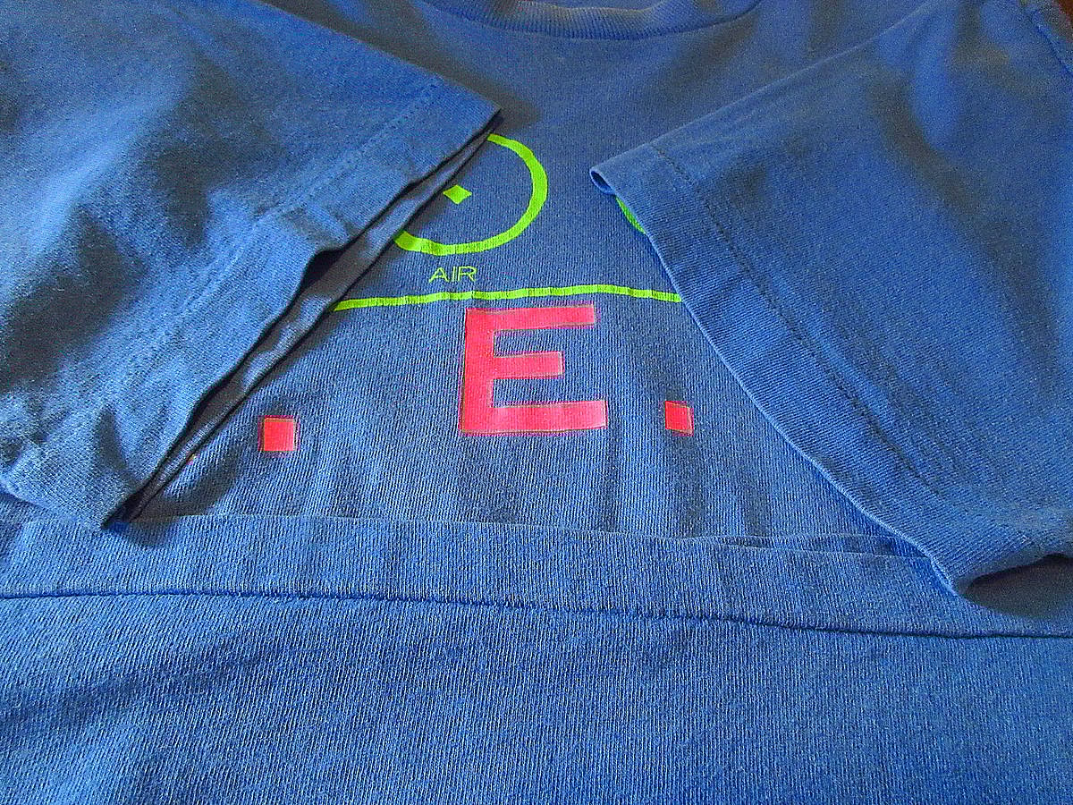 80s R.E.M. バンドTシャツ USA製 L ヴィンテージ 青 80s R.E.M. バンドTシャツ USA製 L ヴィンテージ 青