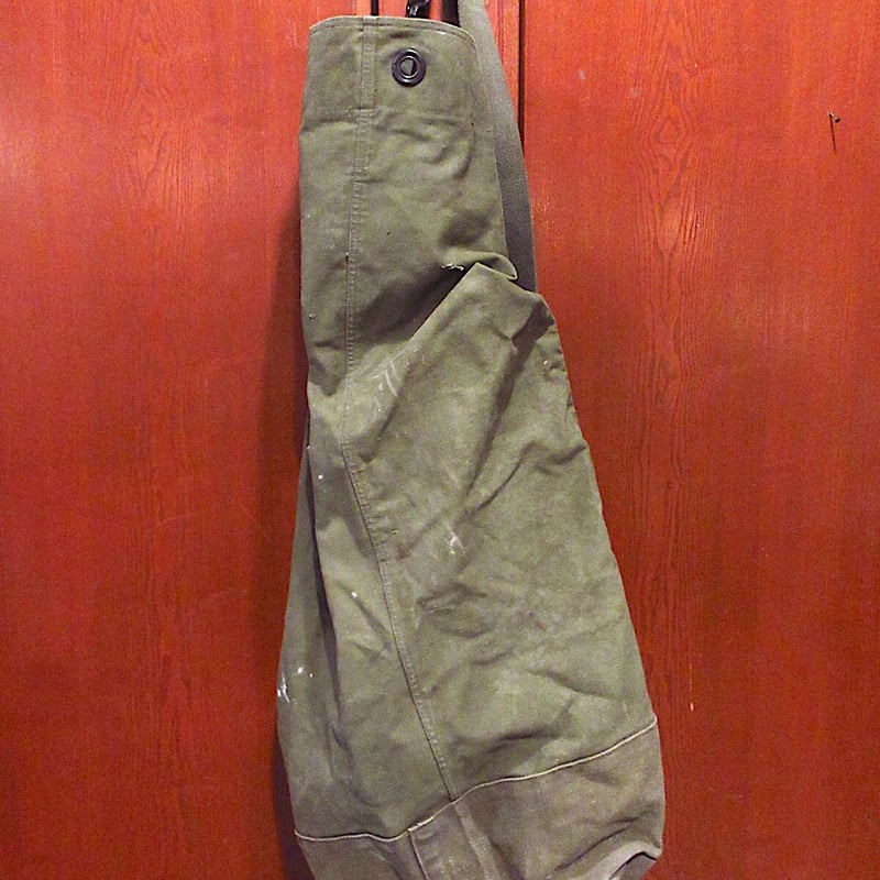 50s 米軍 キャンバス ダッフル バッグ ビンテージ ミリタリー ステンシル ビンテージ50's○ステンシル入りミリタリーキャンバスダッフル