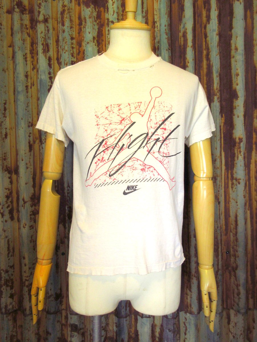 ビンテージ90's○NIKE JORDANロゴプリントTシャツ白○240629k1-m-tsh