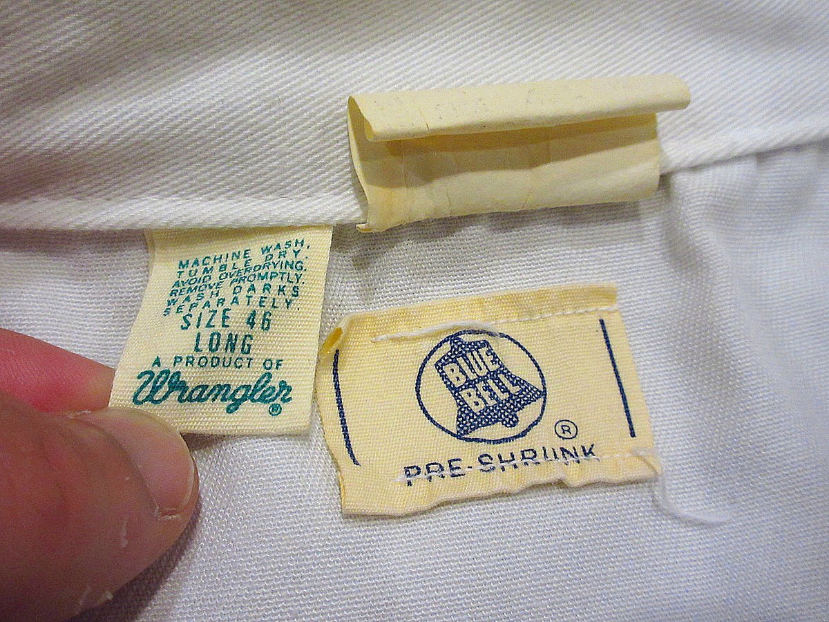 USA製60～70 s BLUE BELL Wranglerつなぎ ホワイト USA製60～70 s BLUE BELL Wranglerつなぎ ホワイト USA製60～70