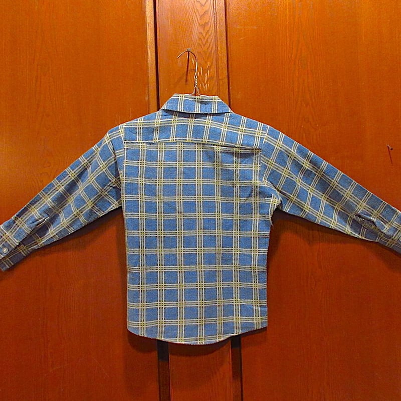 ビンテージ70's○LUCKY BOYキッズチェックプリントネルシャツsize 7 ビンテージ70's○LUCKY BOYキッズチェックプリントネルシャツsize 7