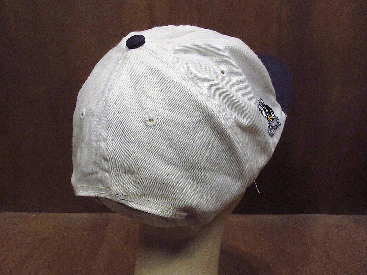 ビンテージ80's90's○University Square NAVY刺繍入りキャップ白 ビンテージ80's90's○University Square NAVY刺繍入りキャップ白
