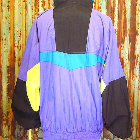 ビンテージ90’s●DUALCONTROLマルチカラーナイロンプルオーバージャケットsize XL●240525k8-m-jk-nyl 1990sメンズ古着