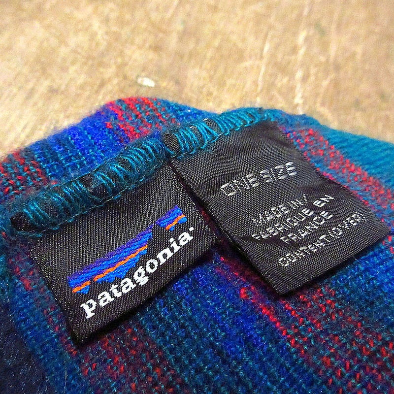 ビンテージ90's○Patagoniaキッズ サンダーバード総柄ニット帽 ビンテージ90's○Patagoniaキッズ サンダーバード総柄ニット帽